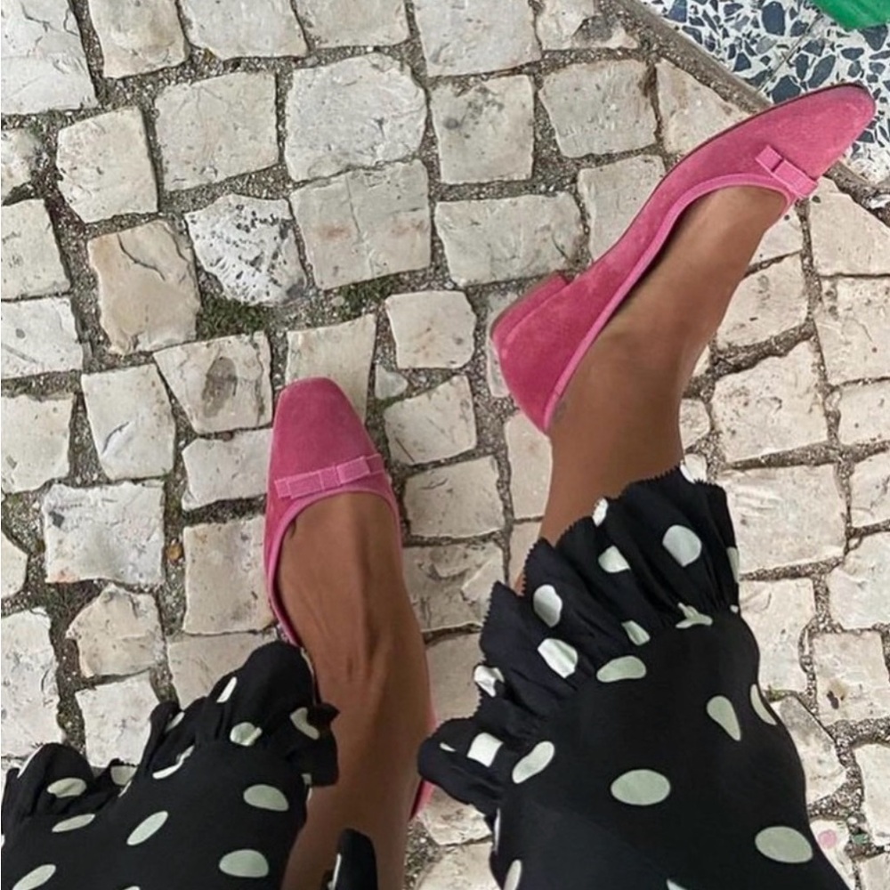 Doen Odette Ballet Flat in Dusty Pink - Picture 7 of 10